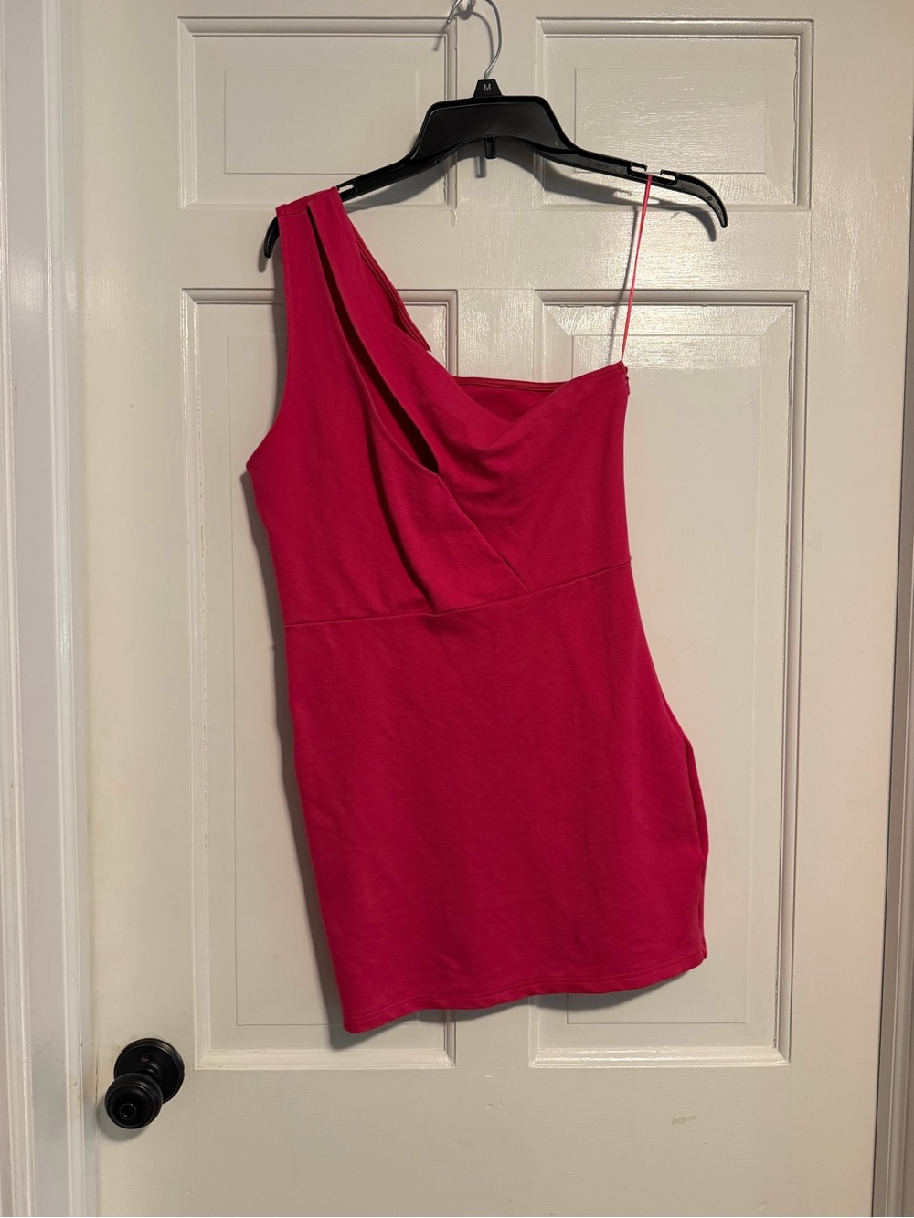 Showpo One-Shoulder Hot Pink Mini Dress